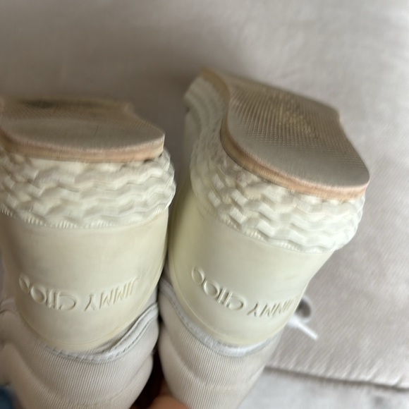 Jimmy Choo White High-Top Women's Sneakers - Picture 11 of 13
